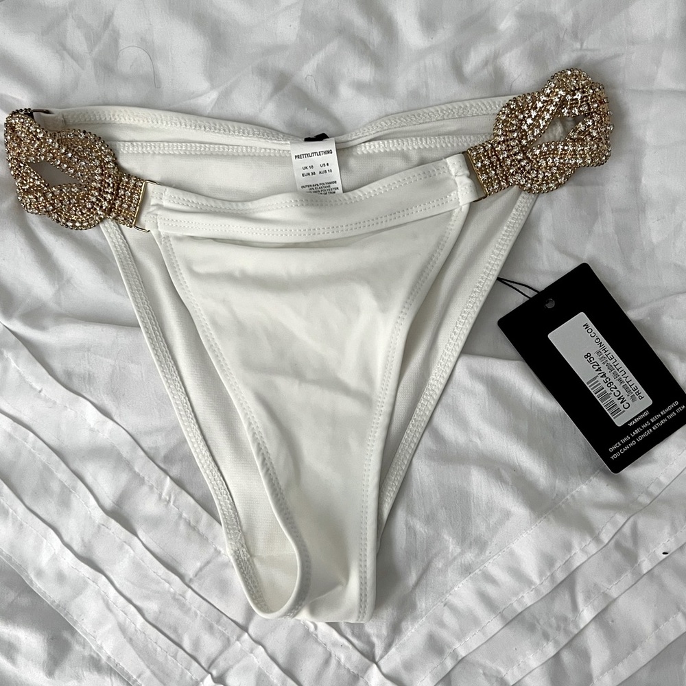 NEW pretty little thing high rise bikini bottom